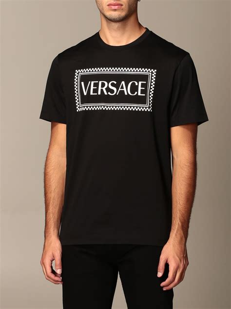 mens black versace shirt|Versace shirt price.